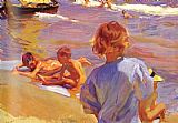 Children on the Beach Valencia by Joaquin Sorolla y Bastida